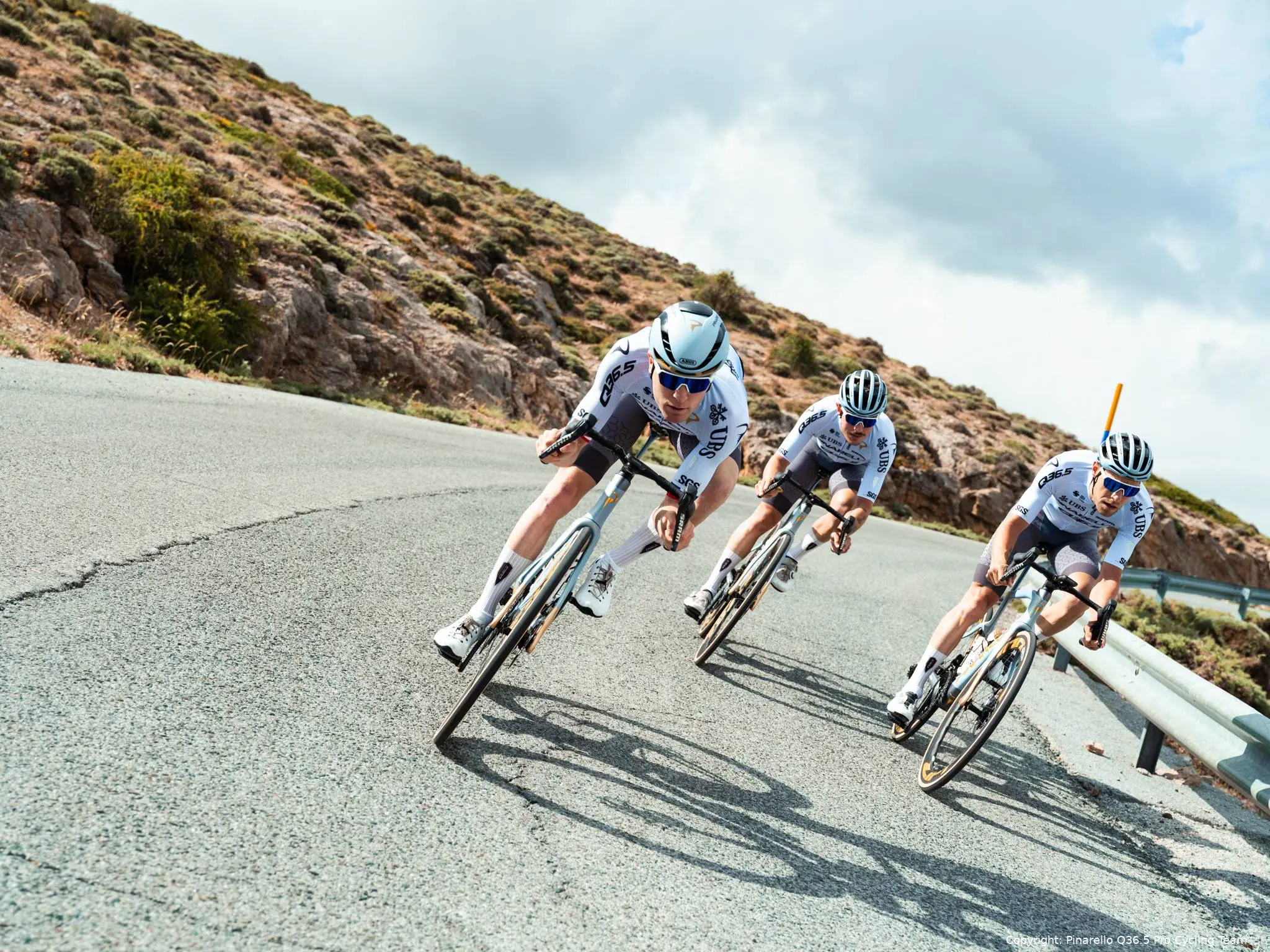 Pinarello Q36.5 in their 2026 Tour de France jersey