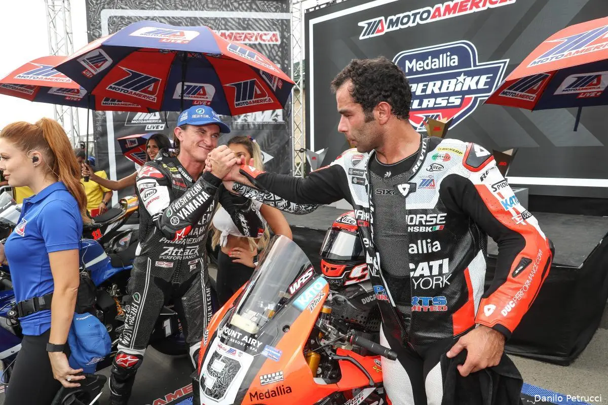 danilo petrucci jake gagne parc ferme motoamerica