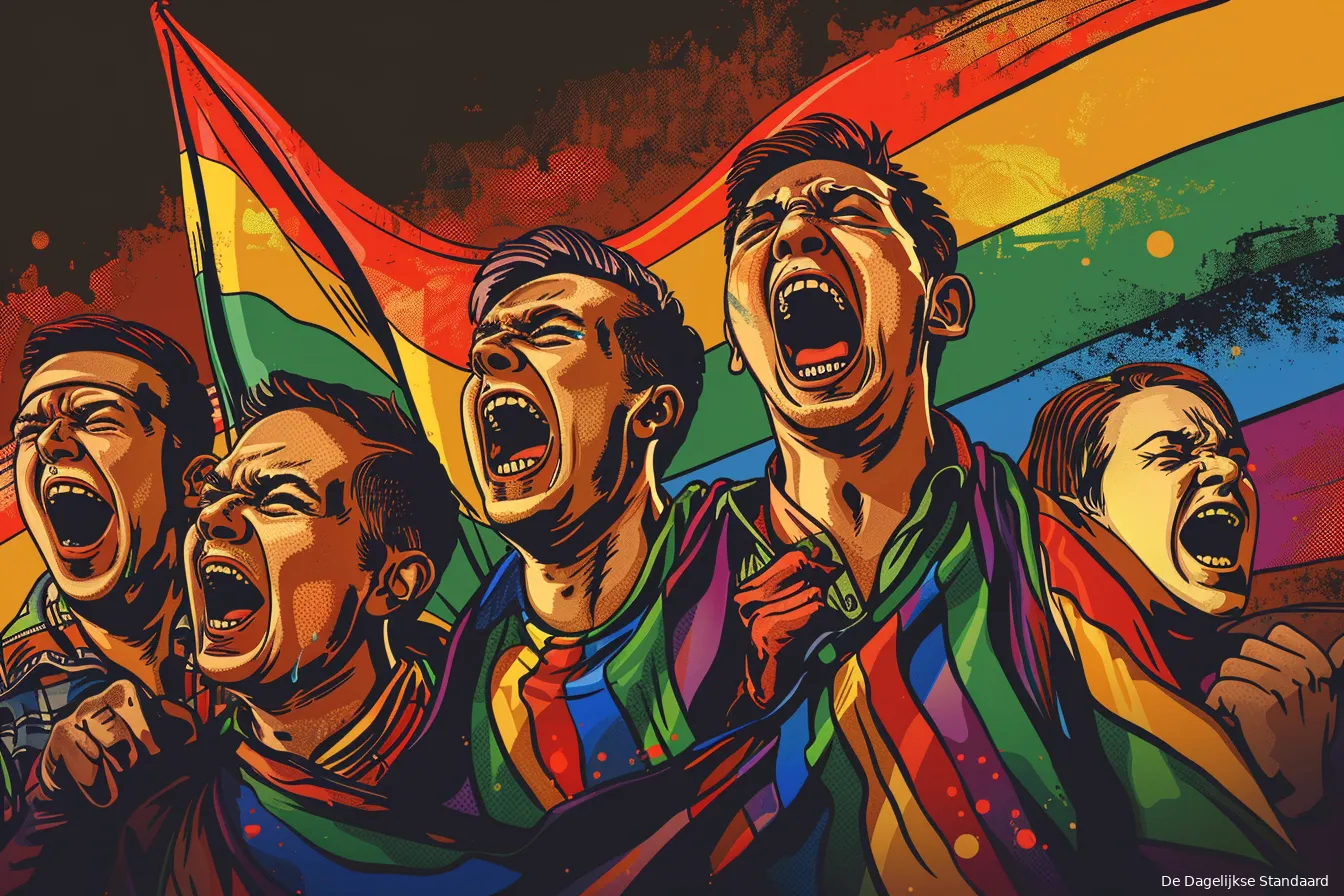 michaelvdgalien men and women dressed in rainbow flags are cr 36cb6909 2062 4463 b48b 0c18645aa3dd 3
