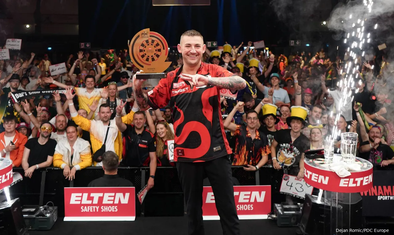 Nathan Aspinall gewann am vergangenen Wochenende die European Darts Open