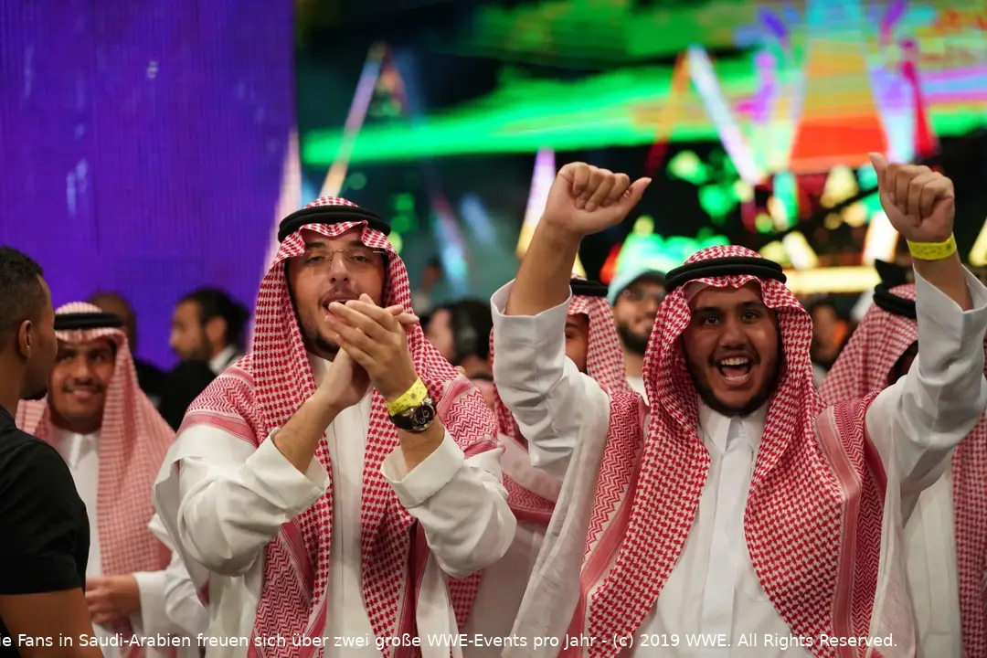 Die Fans in Saudi-Arabien freuen sich über ihre jährlichen WWE-Events - (c) 2019 WWE. All Rights Reserved.