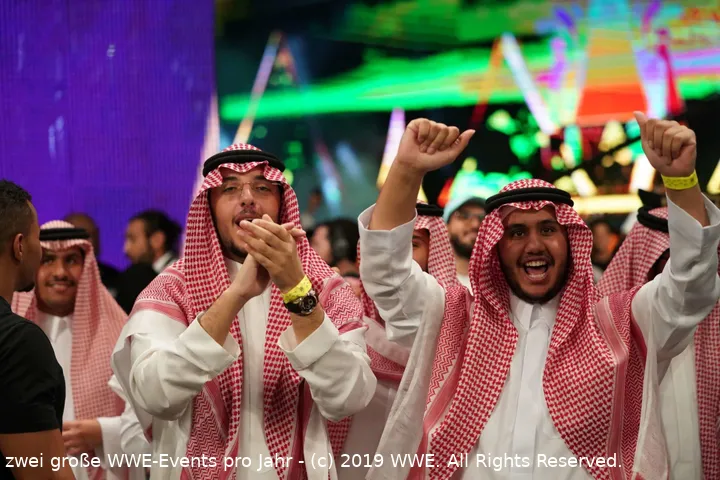 Die Fans in Saudi-Arabien freuen sich über ihre jährlichen WWE-Events - (c) 2019 WWE. All Rights Reserved.