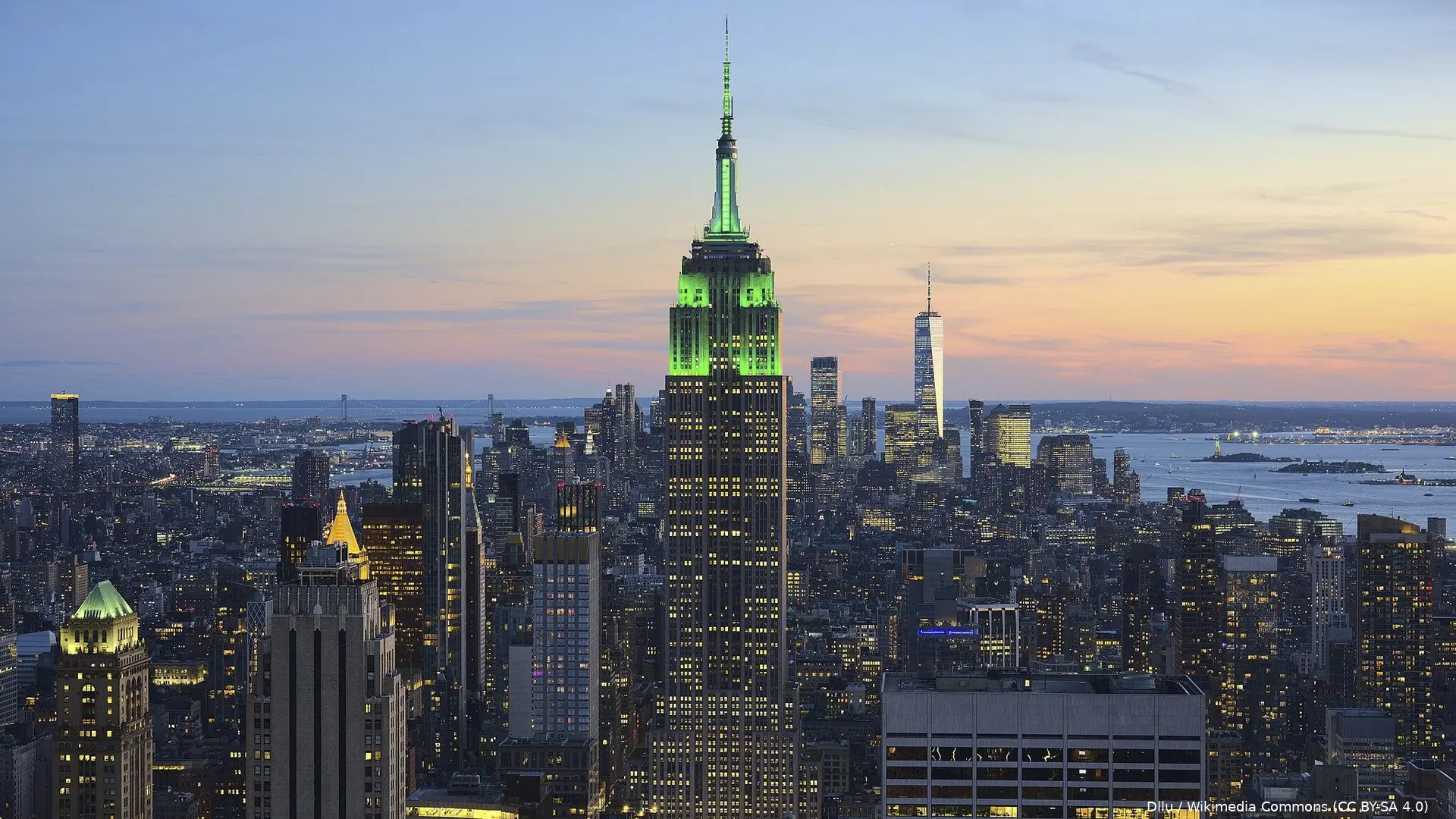 view of empire state building from rockefeller center new york city dllu cropped