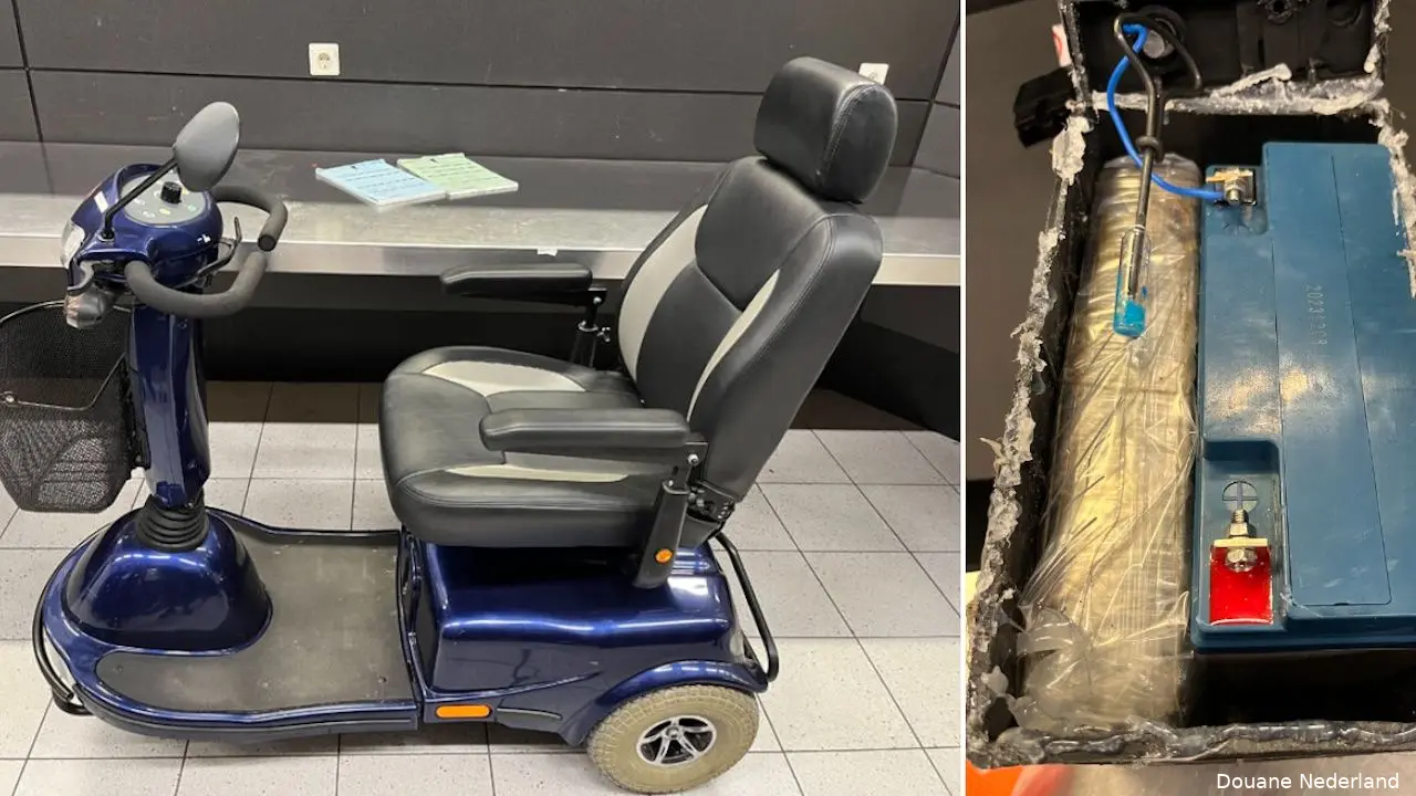 scootmobiel cocaine suriname smokkel