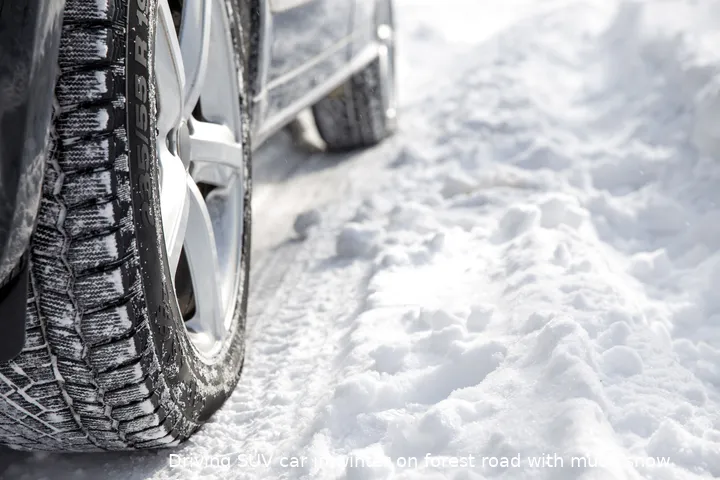 veilig de weg op sneeuw