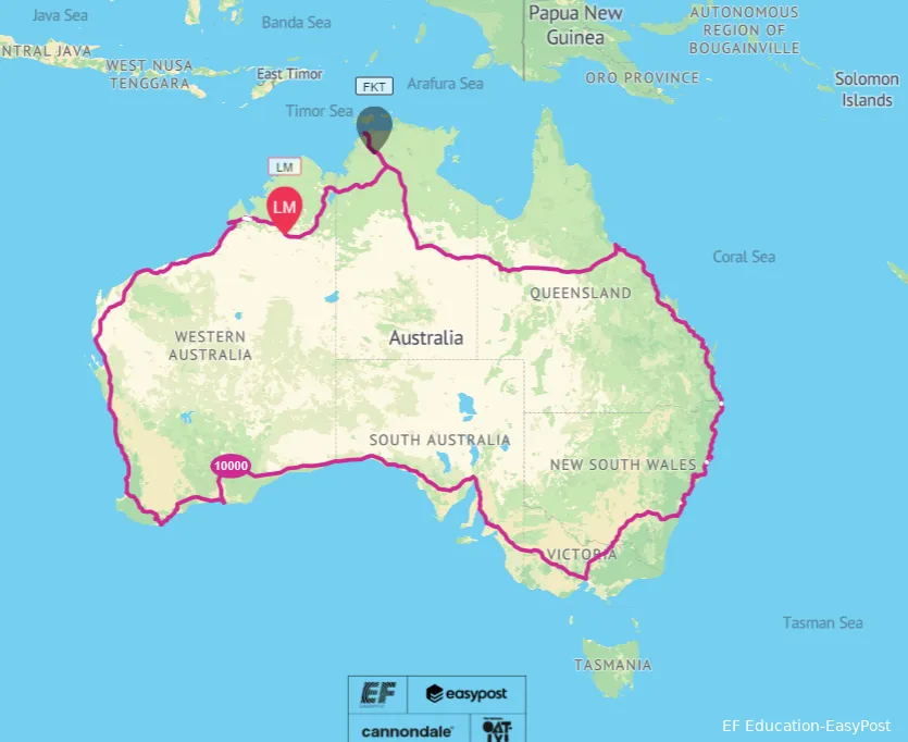 <i>Morton is now at the icon that says "LM. Hi left at the bottom right of the map, in New South Wales</i>.