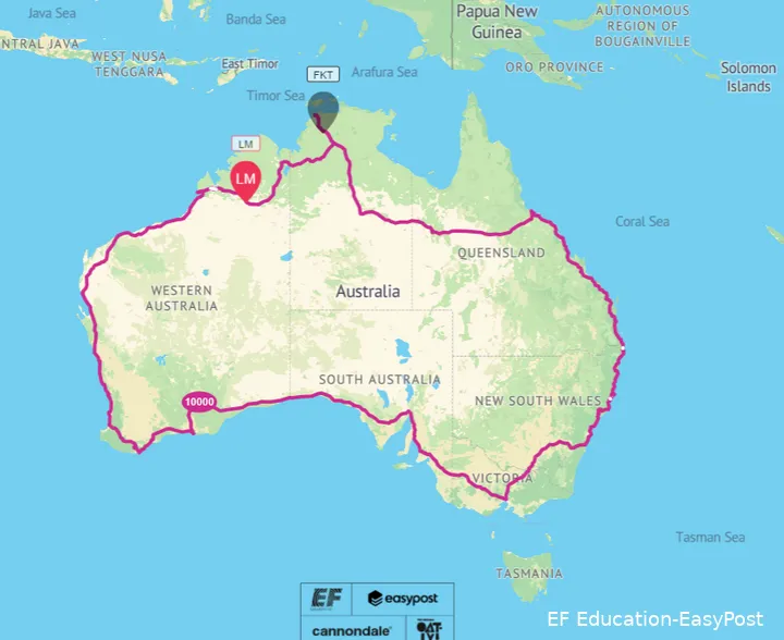 <i>Morton is now at the icon that says "LM. Hi left at the bottom right of the map, in New South Wales</i>.
