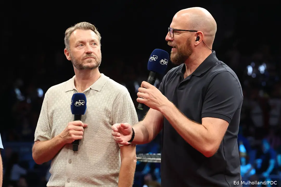 Wayne Mardle and Mark Webster at the 2026 US Darts Masters