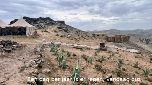 Een dag per jaar is er regen, vandaag dus