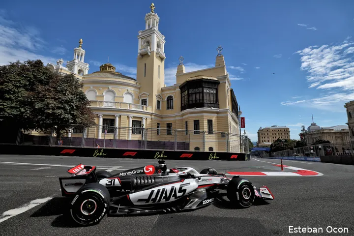 Esteban Ocon während des Großen Preises von Aserbaidschan. Foto: Race Pictures