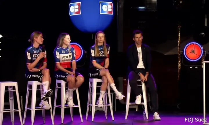 Demi Vollering, Juliette Labous and Évita Muzic: the three leading ladies for FDJ-SUEZ.