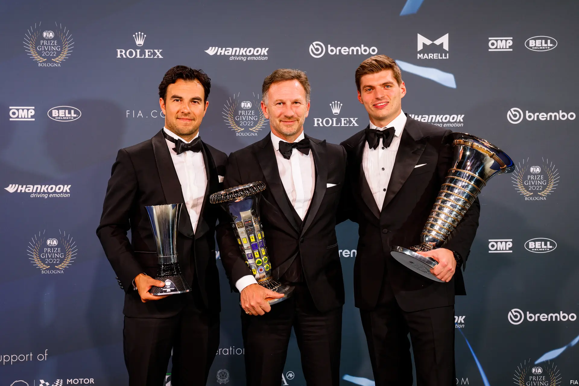 christian horner sergio perez max verstappen red bull racing f1 2022 fia prize giving