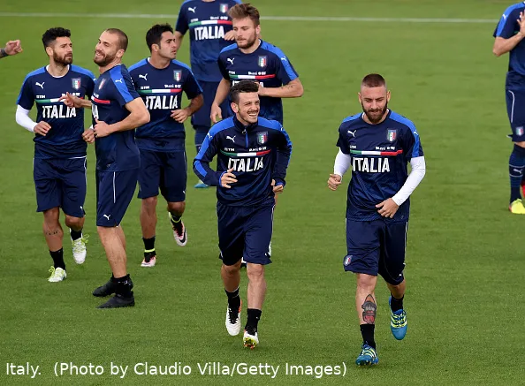 de rossi florenzi gruppo nazionale allenamento