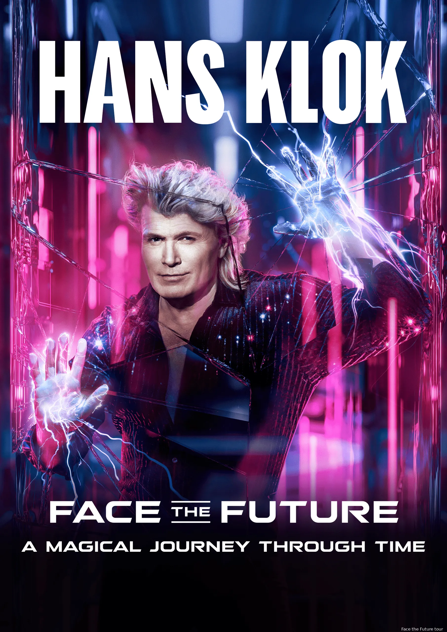 hans klok face the future staand met tekst min