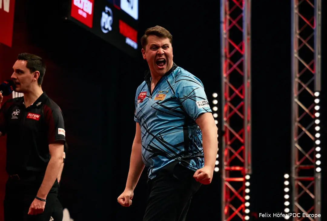 Paul Krohne roars in celebration