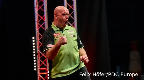 Michael van Gerwen won't await the winner after withdrawing on Thursday.