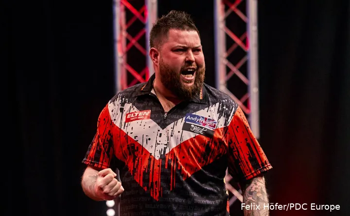 Michael Smith won de World Cup of Darts 2024 aan de zijde van Luke Humphries