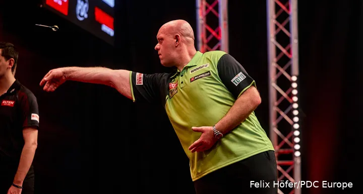 Michael van Gerwen in actie