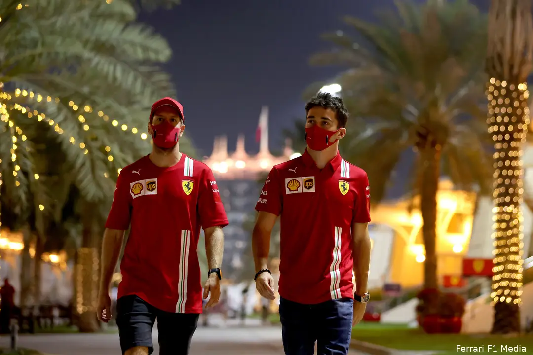 sebastian vettel en charles leclerc sakhir