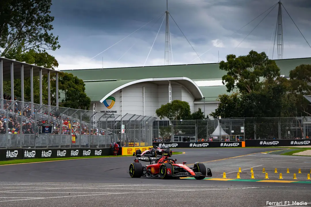 Carlos Sainz op het Albet Park Circuit, Grand Prix van Australië 2023 (Foto:
Ferrari F1 Media)