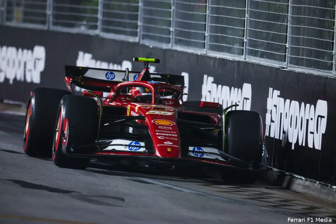 Sainz parkeerde zijn auto in de muur in Q3 en veroorzaakte een rode vlag.