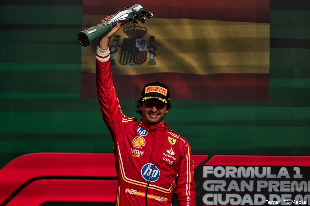 Sainz pakte de zege in Mexico en ontving tevens een regen aan complimentjes.