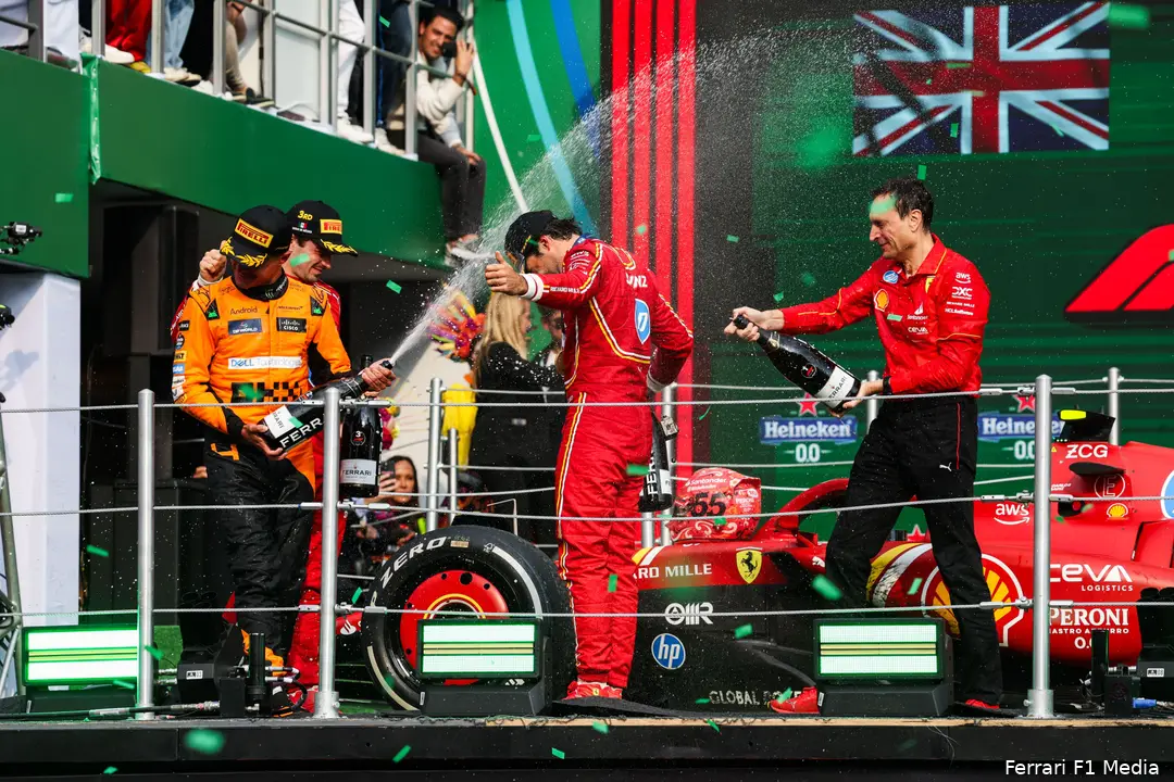 charles leclerc carlos sainz lando norris mexico podium