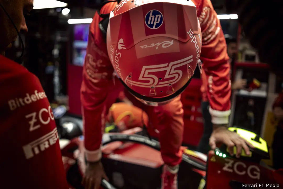 Sainz pakte P2 in de kwalificatie voor de Grand Prix van Las Vegas.