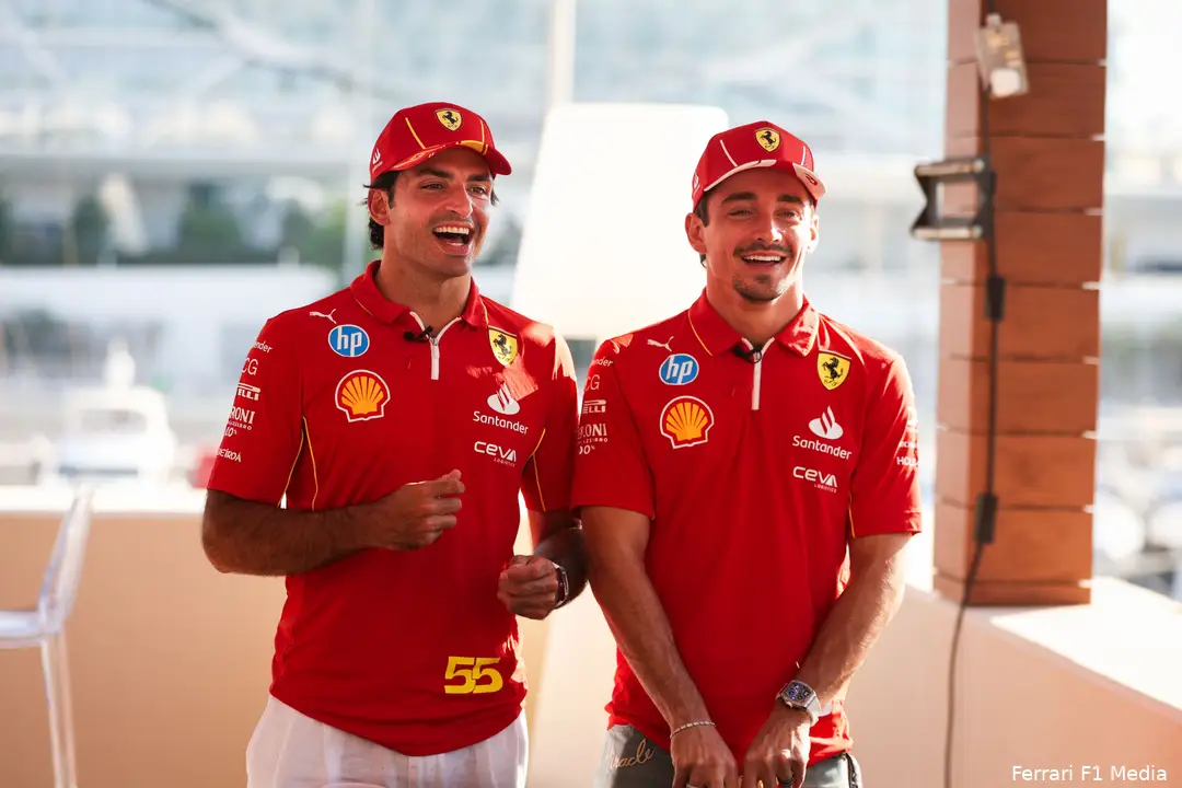 carlos sainz charles leclerc ferrari gp abu dhabi friday 2024