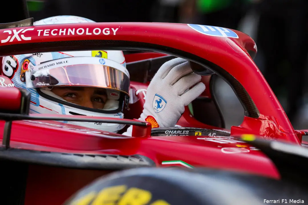 ferrari charles leclerc gp monaco 2025 zaterdag 5