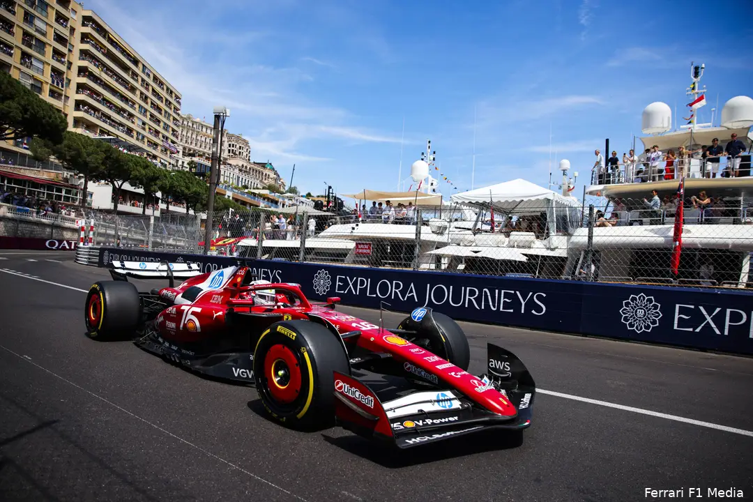 ferrari charles leclerc gp monaco 2025 zondag 5