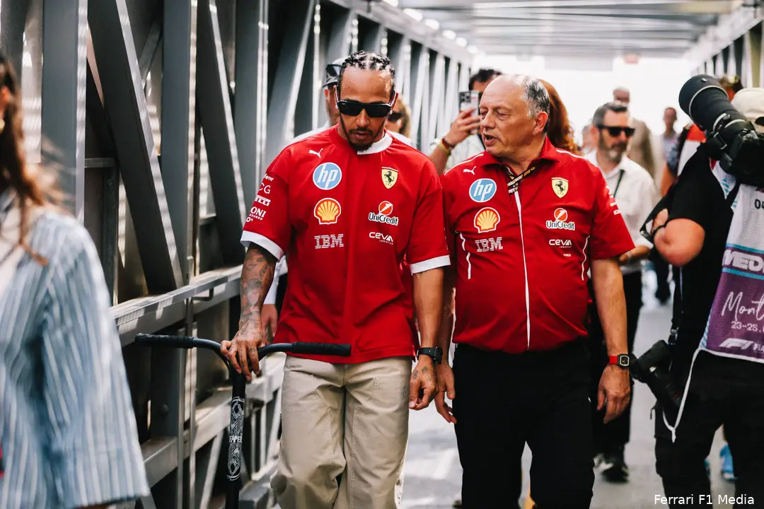 ferrari lewis hamilton gp monaco 2025 zondag fred vasseur