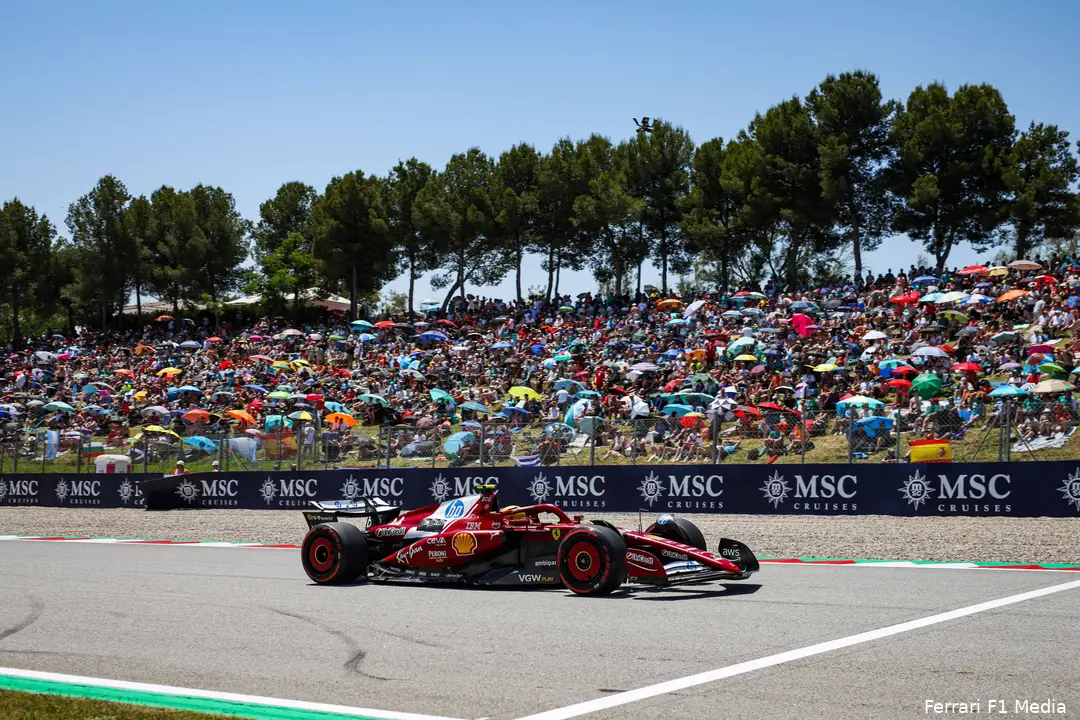 Lewis Hamilton werd zesde in de Grand Prix van Spanje.