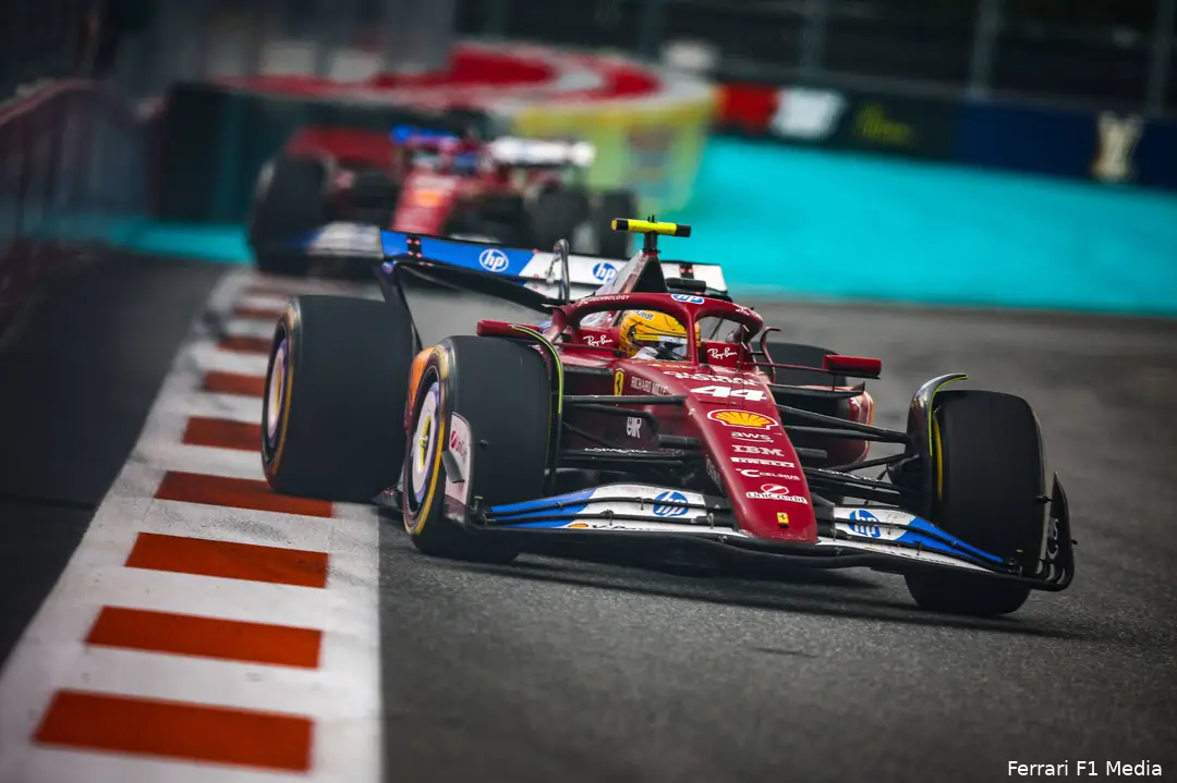 lewis hamilton charles leclerc 2025 miami race