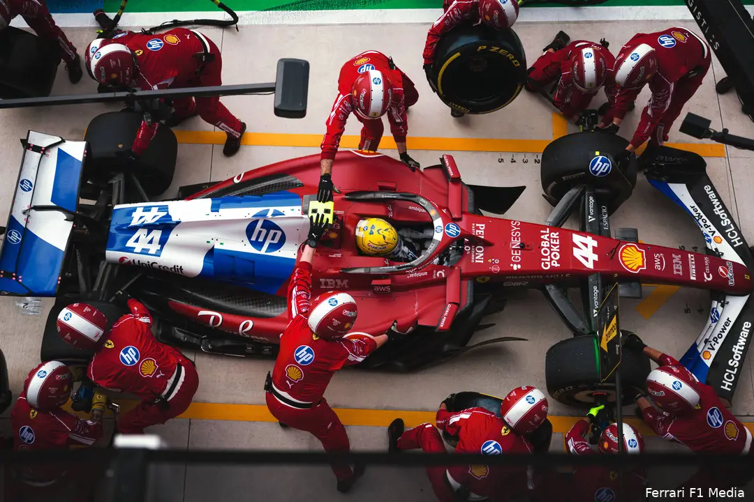 <i>Zelfs de kleurstelling van Ferrari was in Miami verdeeld.</i>