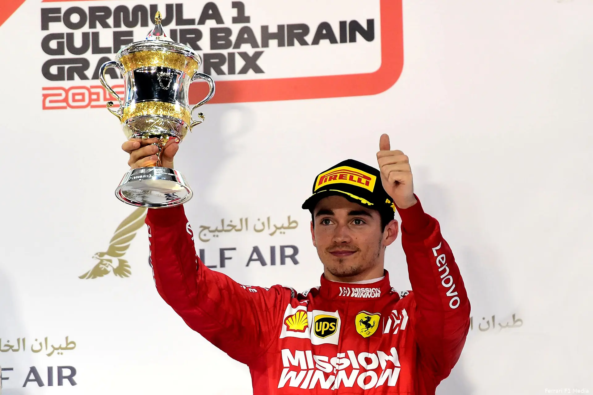 bahrein leclerc podium 2019