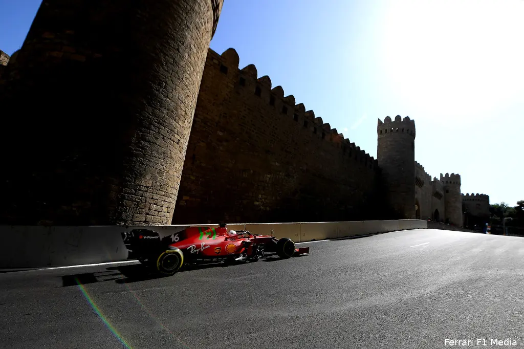 Leclerc Ferrari Baku2