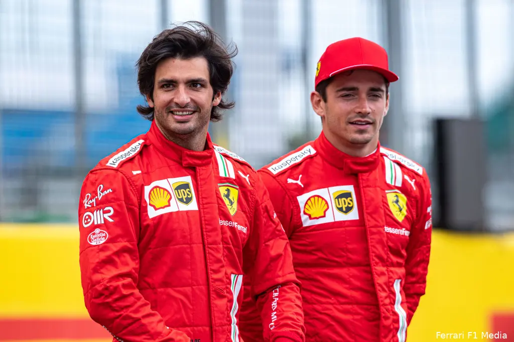 Carlos Sainz Charles Leclerc Ferrari Silverstone