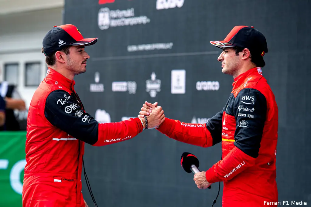Charles Leclerc Carlos Sainz Ferrari GP Hongarije 2022 1