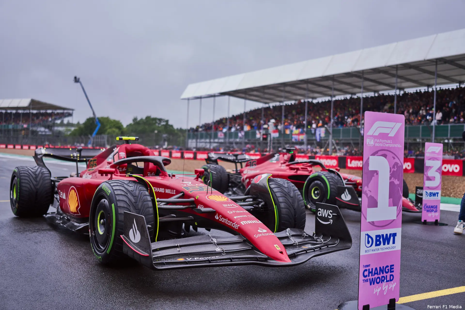Sainz Leclerc een drie zaterdag kwalificatie Engeland 2022