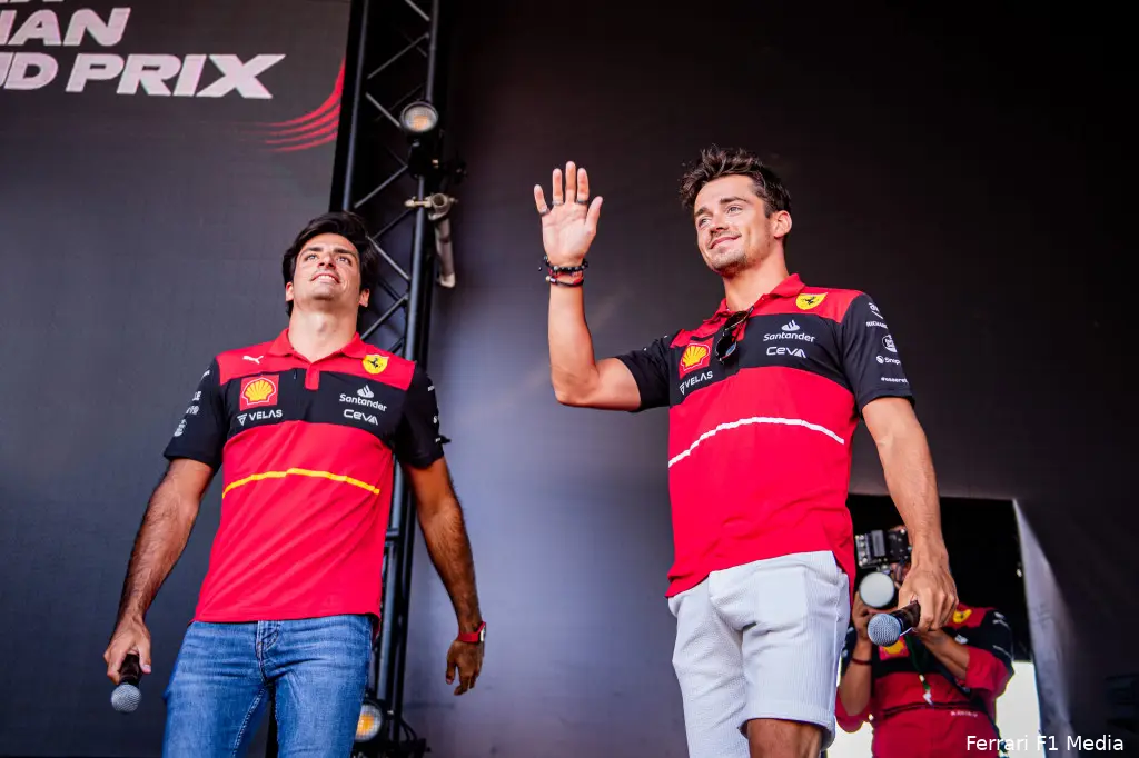 Charles Leclerc Carlos Sainz Ferrari F1 GP België 2022