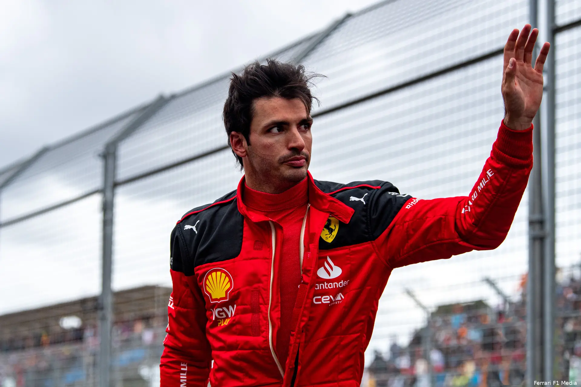 sainz ferrari kwalificatie zwaaien australie 2023