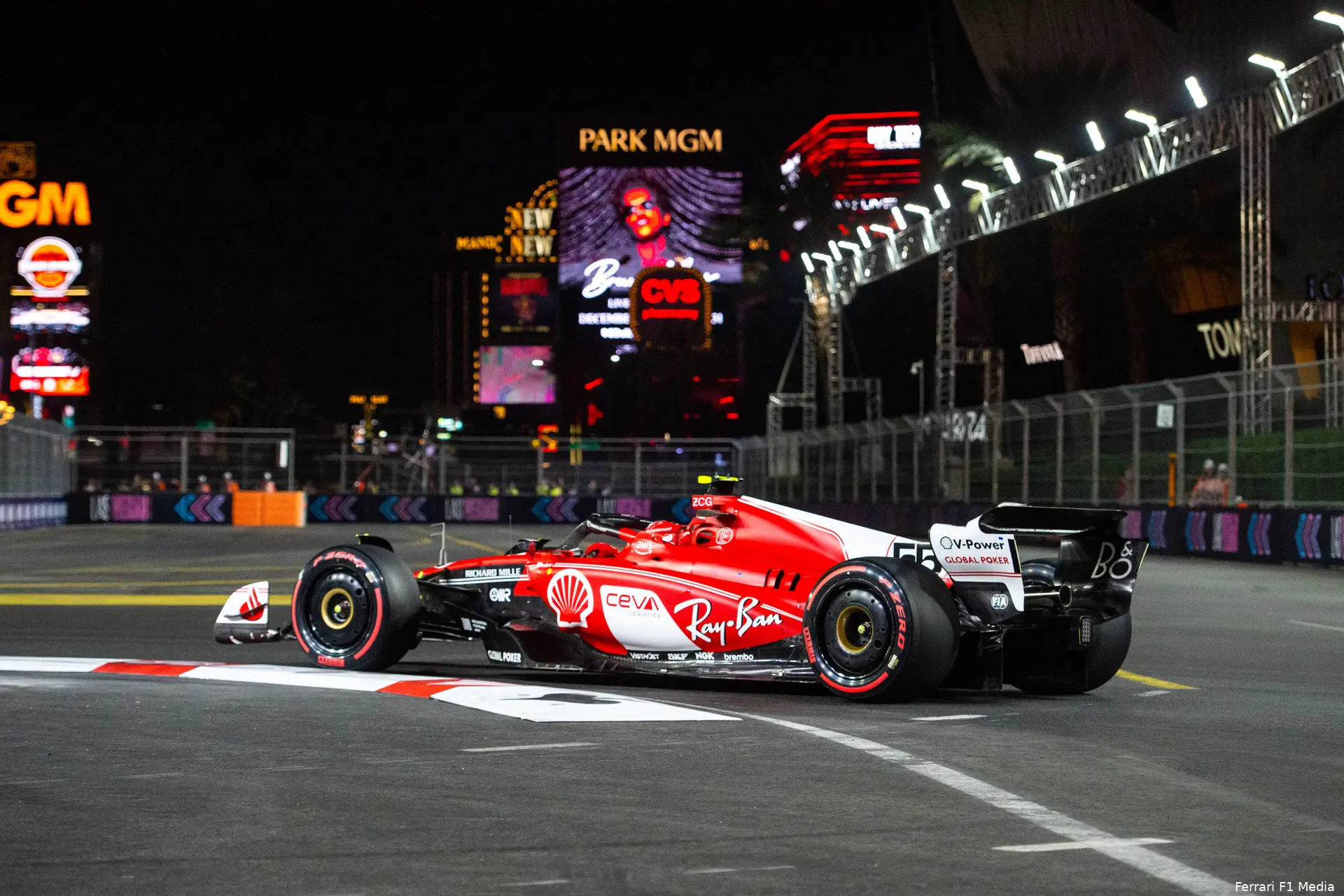 leclerc lasvegas sf 23 ferrari