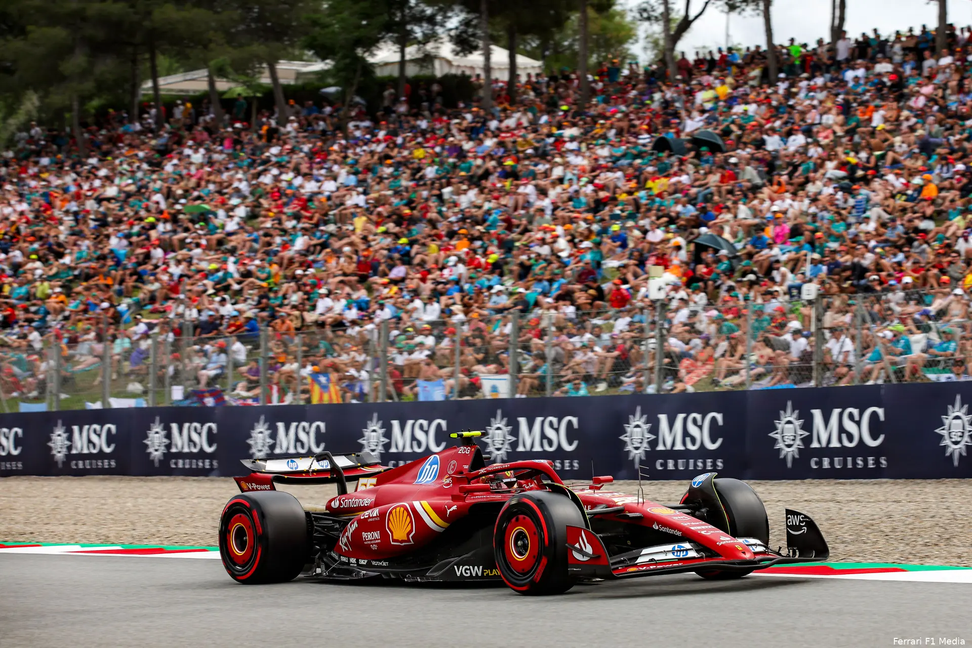 carlos sainz spanje race ferrari 2024