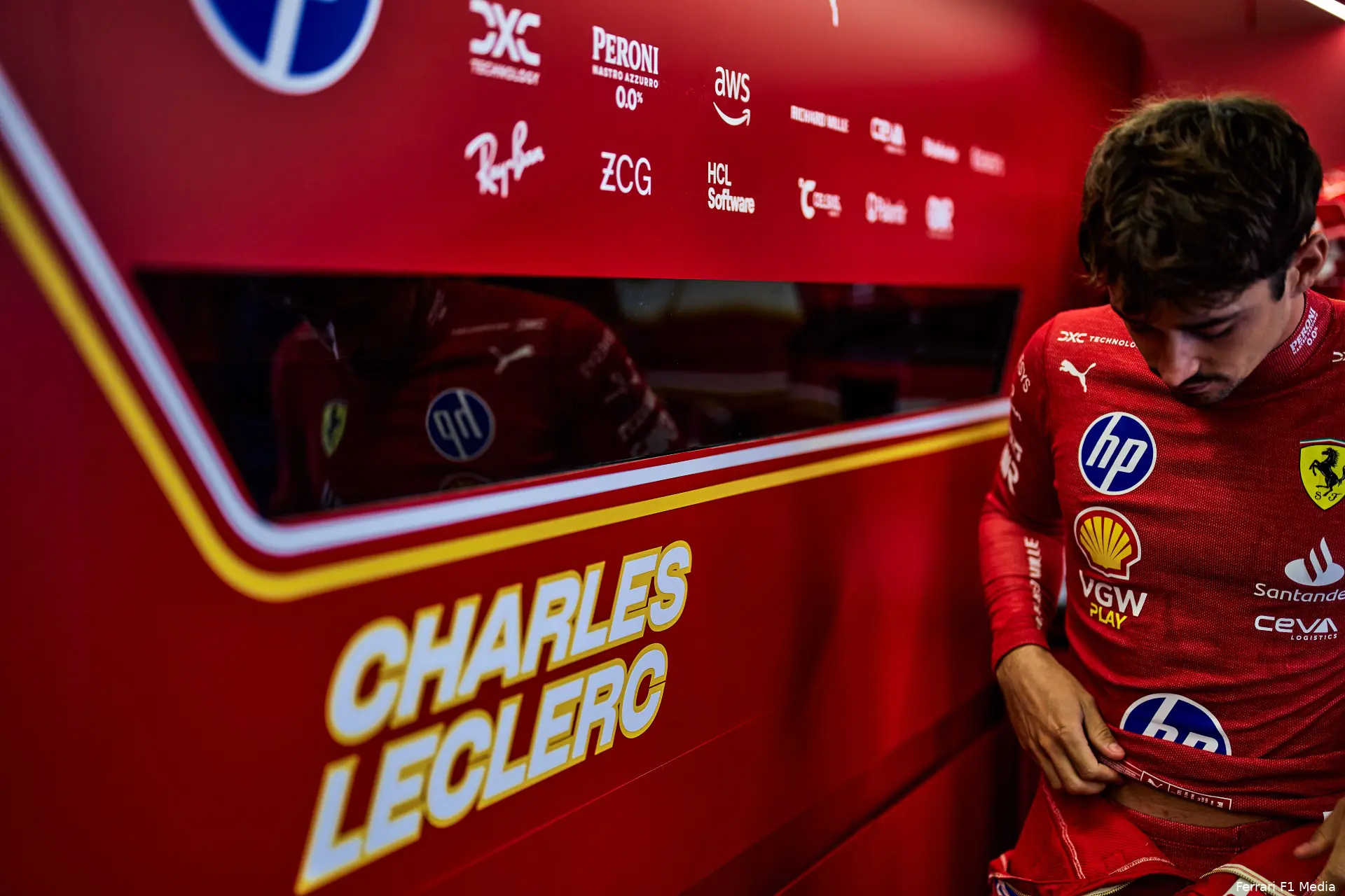 ferrari charles leclerc azerbeidzjan zondag 2024