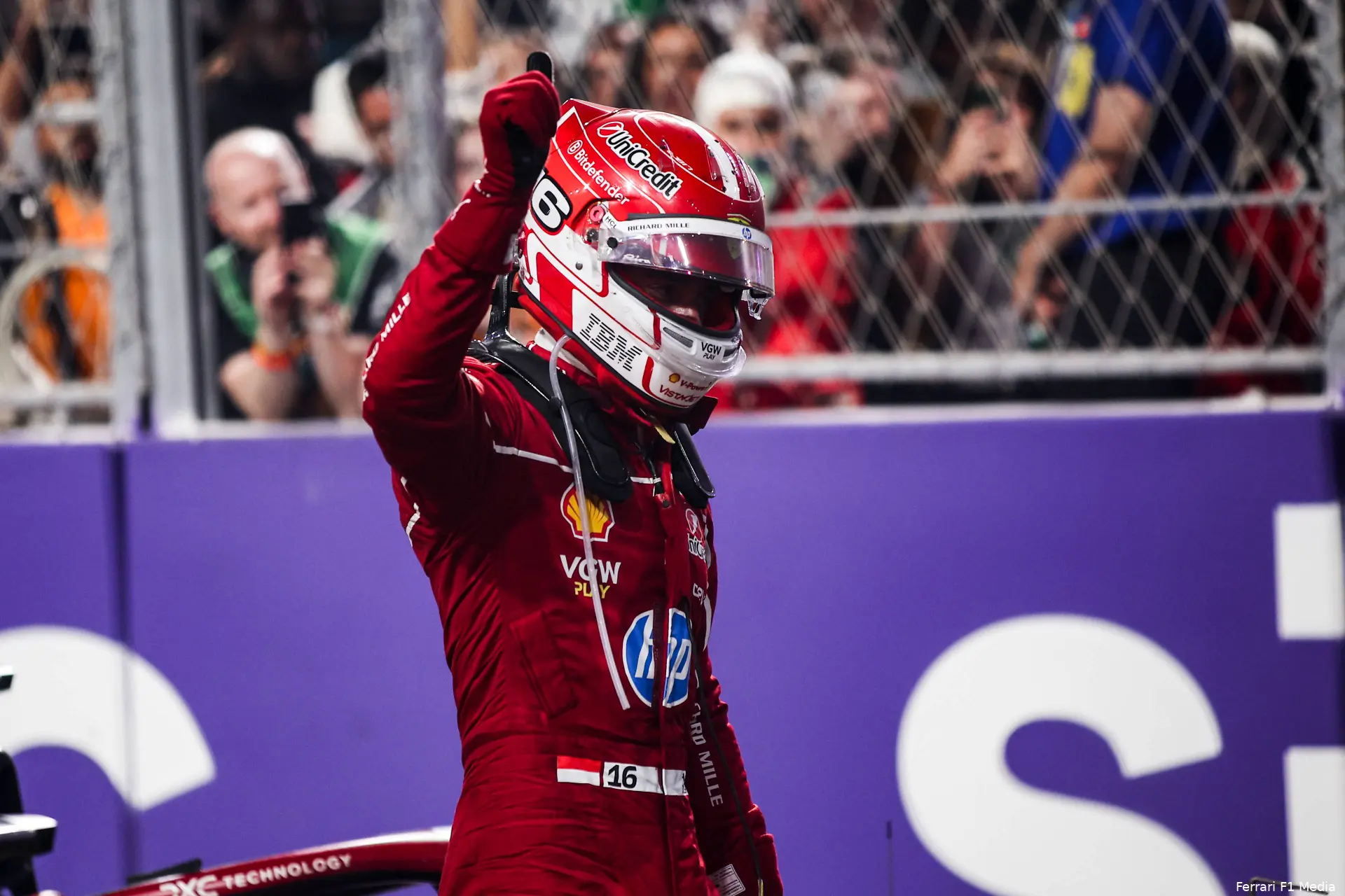 leclerc ferrari saoedi arabie zondag 3