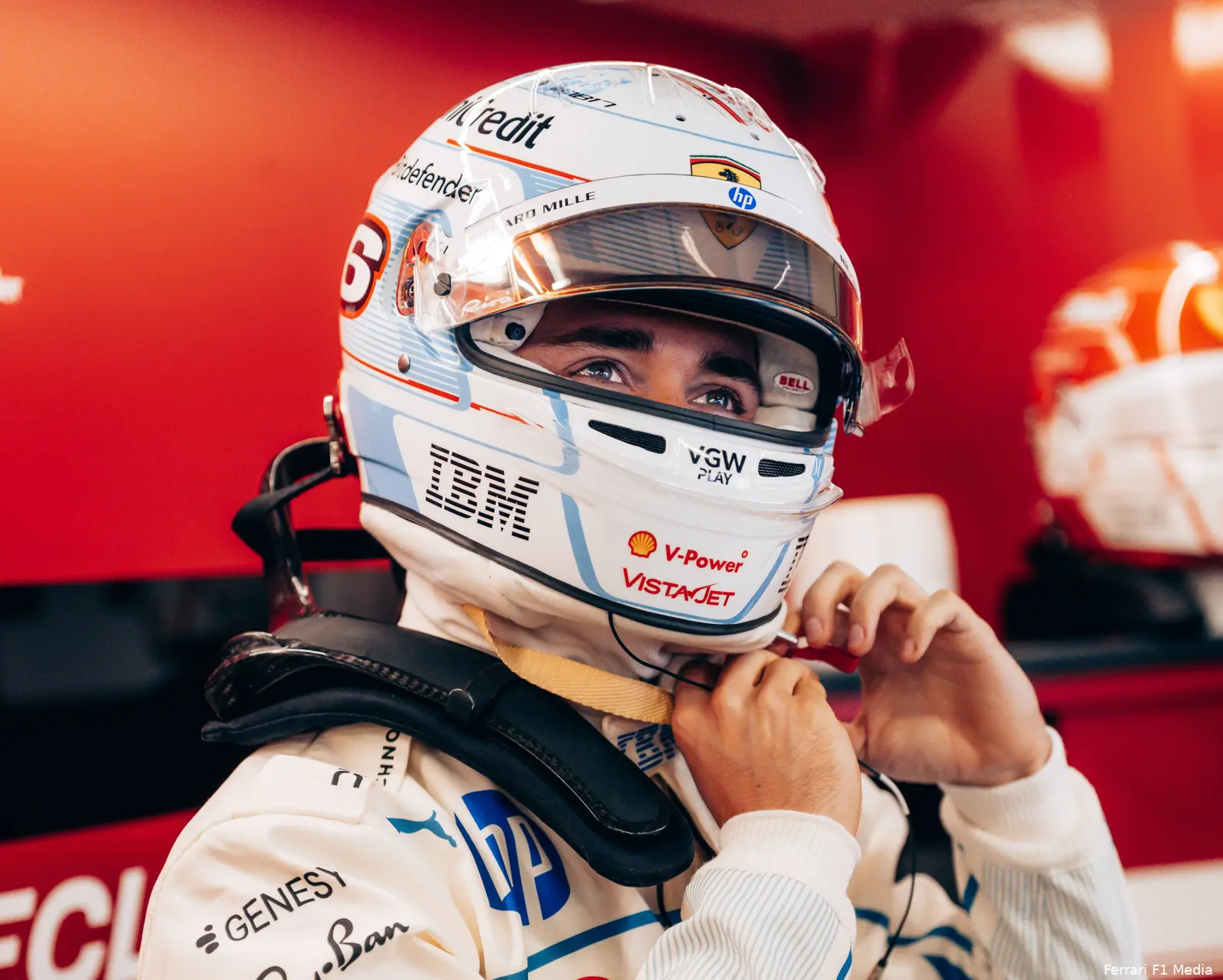 charles leclerc ferrari 2025 monaco vrijdag training helm
