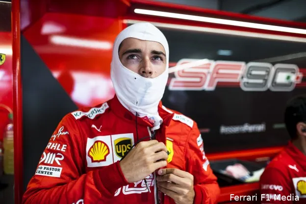 Charles Leclerc gp duitsland 2019 ferrari red bull regen