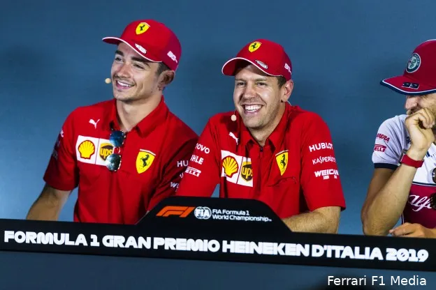 Vettel Leclerc Ferrari