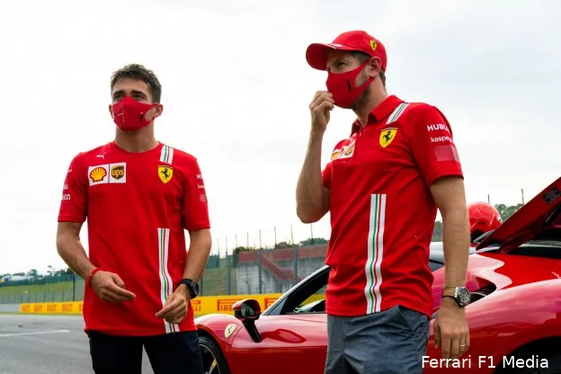 Vettel Leclerc mugello ferrari 1000